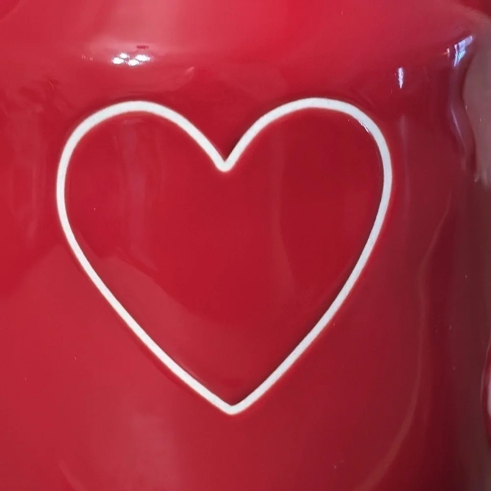 NWT RAE DUNN RED HEART BABY CANISTER